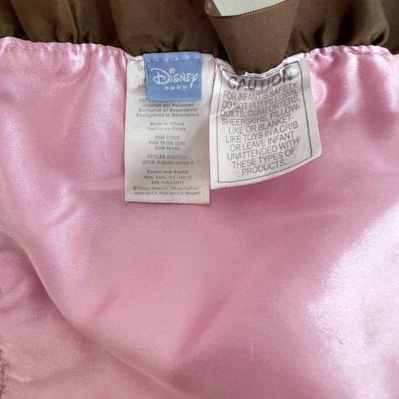 Disney Winnie the Pooh Lovey Bear Cute & Cuddly Pink Brown Security Blanket - Picture 8 of 8